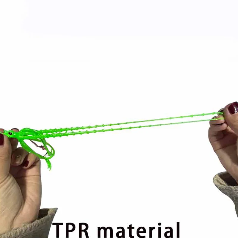 Señuelo de pulpo TAKEDO 21G TPR con 26 #   MARUSEIGO HOOKS Jig Head Bait Señuelos blandos Trolling Cebo artificial luminoso para bajo atún - imagen 4