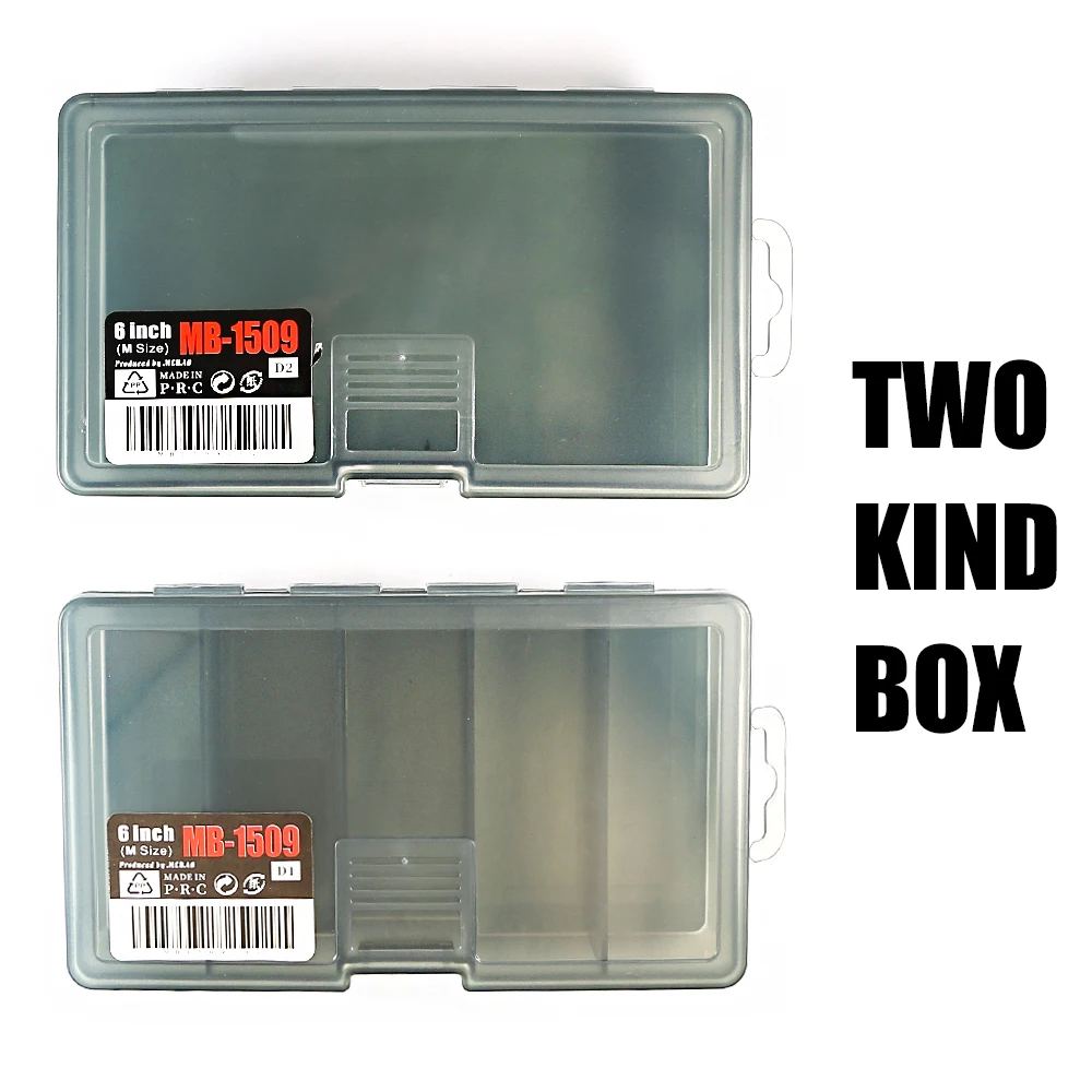 Caja de pesca B & U de gran capacidad, delgada, 5 compartimentos, tapa transparente, caja de aparejos de pesca, accesorios de pesca, cajas de almacenamiento para anzuelos y señuelos - imagen 2