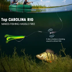Carolina rig para lubina con señuelos y montajes preatados