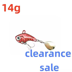 1 unidad de cebo de pescado VIB 14g, cola pequeña de Metal VIB, plantilla de pesca para nadar, cebo giratorio con lentejuelas, señuelo de pesca, aparejos de cebo Artificial