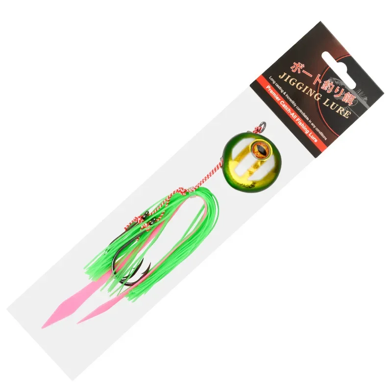 Tenya Tairaba Kabura Slider Madai Jig señuelo de calamar gancho de hierro plomo vibración lenta Spng cebos de pesca de lubina con falda señuelos de Jigging - imagen 5