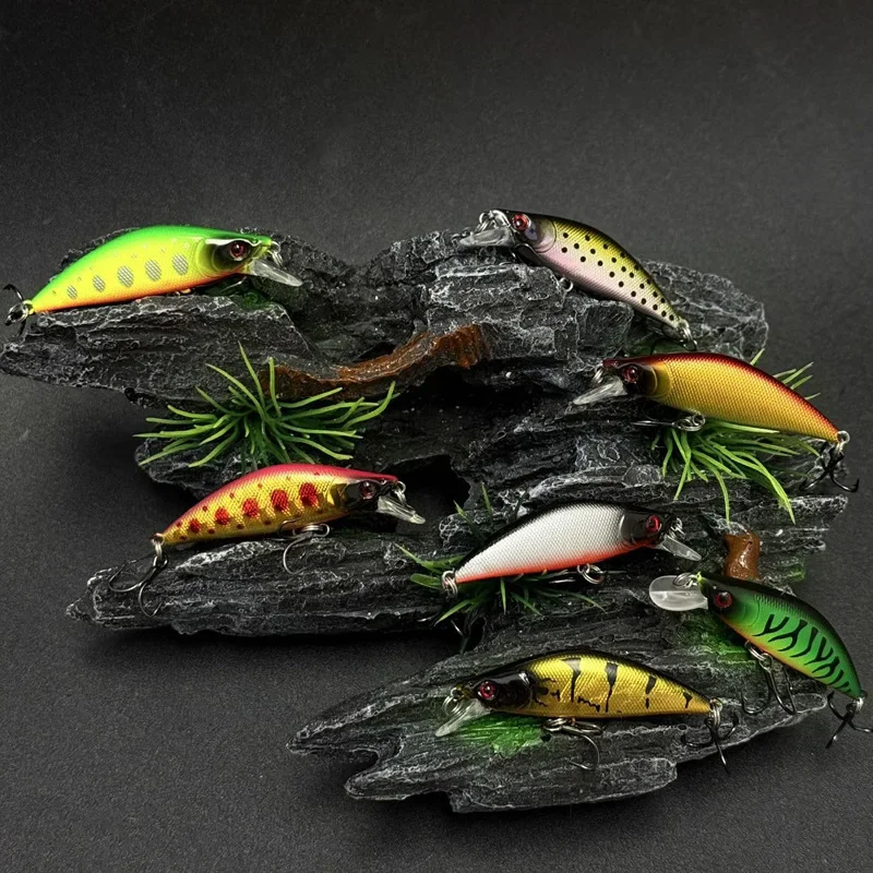 Señuelos de pesca de pececillo que se hunden, 50mm, 5,2g, Jerkbait, Wobblers, Lucio, trucha, carpa, cebo duro Artificial, accesorios de Swimbait Topwater - imagen 3