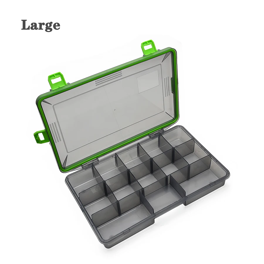 Caja de aparejos de pesca de gran capacidad, almacenamiento impermeable para anzuelos, señuelos, organizadores de bandejas de cebo, solución de almacenamiento de accesorios, 2 uds. - imagen 5
