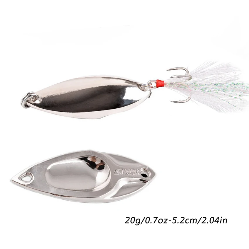 Señuelos de Pesca de Metal, cebo giratorio Wobbler, cuchara Artificial de lubina dura, lentejuela, 10 piezas, 7g/10g/15g/20g - imagen 5