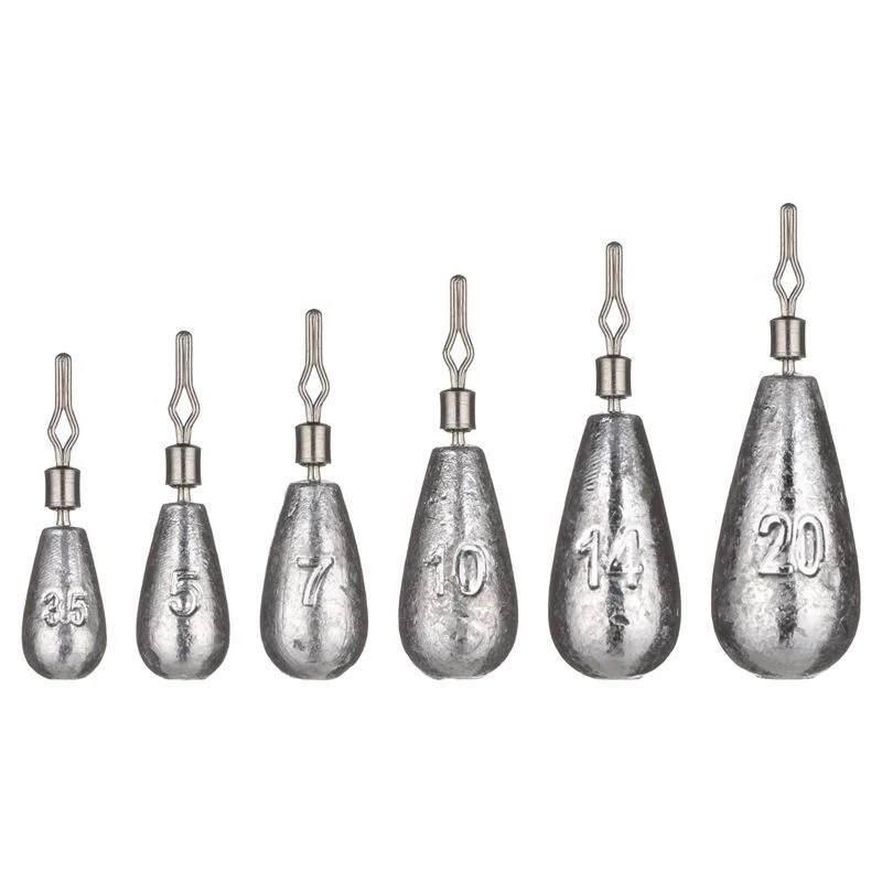TAKEDO FD04 plomo de peso de pesca de gota libre 3,5g 5g 7g 10g 14g 20g plomo de pesca con accesorios de pesca giratorios para pesca - imagen 2