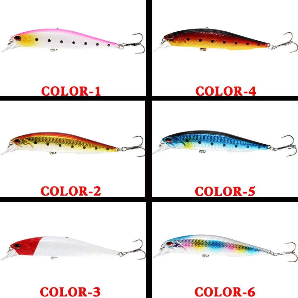 Minnow Wobblers-señuelo de pesca, cebos de plástico Crankbait duro de alta calidad, 1 piezas, 11cm - imagen 5
