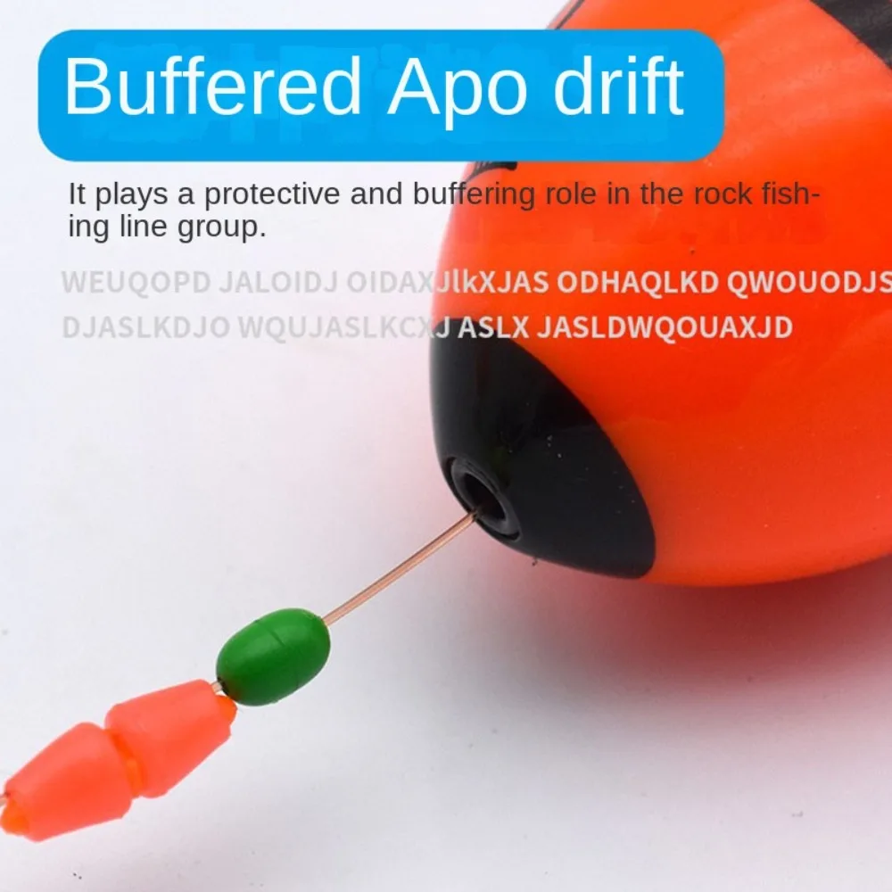 Lote de 50 unidades de bolas anticolisión, accesorios de pesca de goma de silicona, antienredos - imagen 2