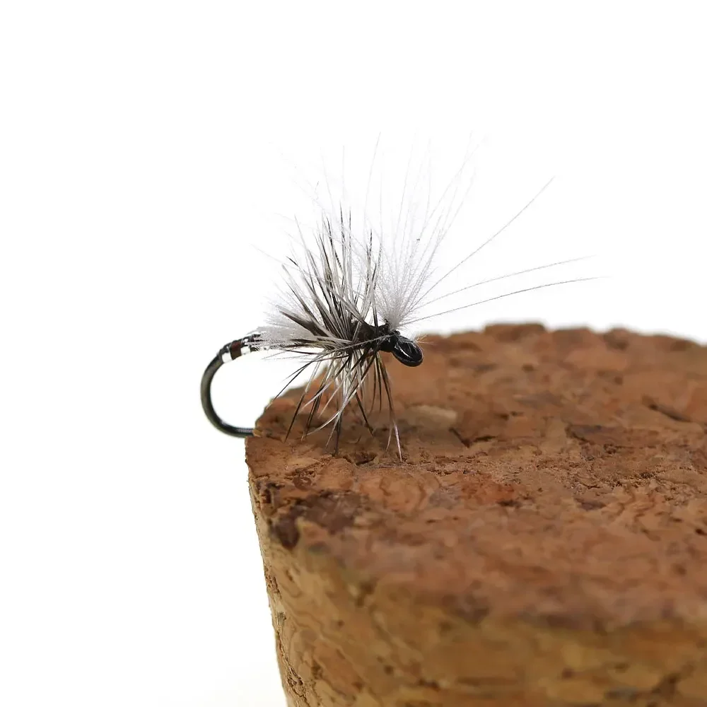 Bimoo 8PCS # 20 sin púas CDC paracaídas mosca seca gallo Hackle Artificial Emeger insecto cebo para trucha Grayling perca señuelo de pesca - imagen 5