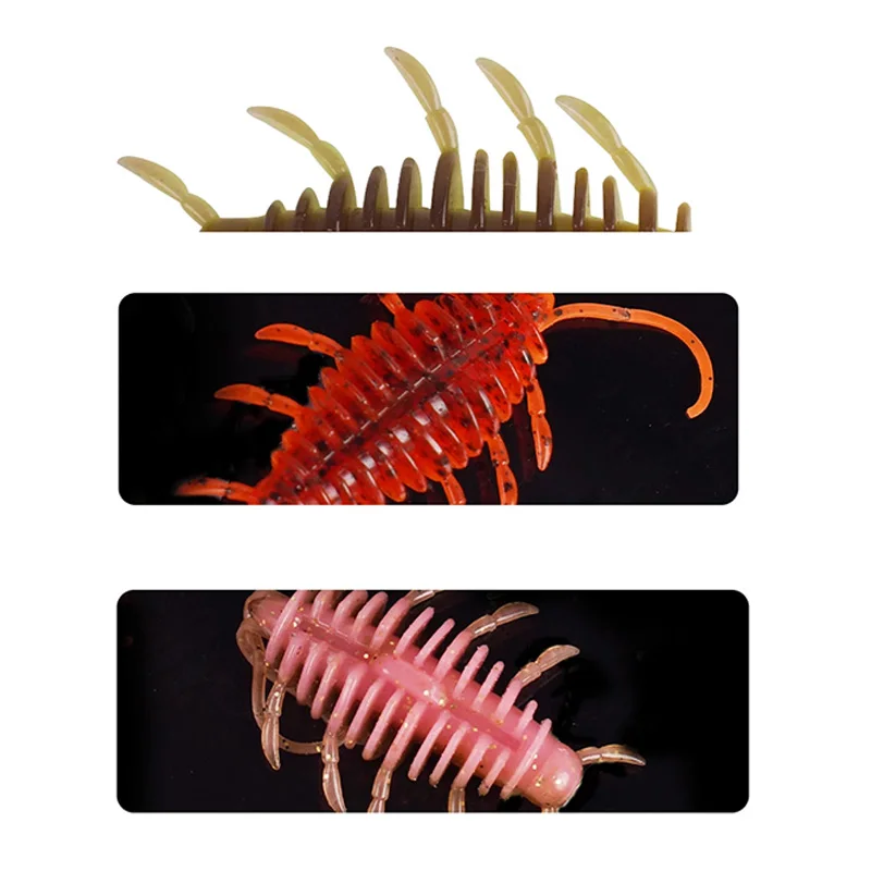 PARABELLUM 2025 nuevo FUNAMUSHI 1,6 pulgadas 4,2g 7 Uds cebo de insecto simulado señuelo de pesca suave para Carolina/Texas/sin plataforma de plomo - imagen 3