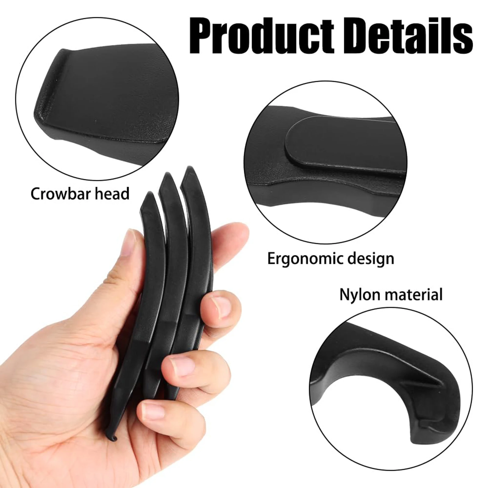 Barra de palanca para neumáticos de bicicleta, raspador de neumáticos de nailon portátil, herramientas prácticas de modificación de reparación de bicicletas, accesorios para ciclismo al aire libre, 3 uds. - imagen 3