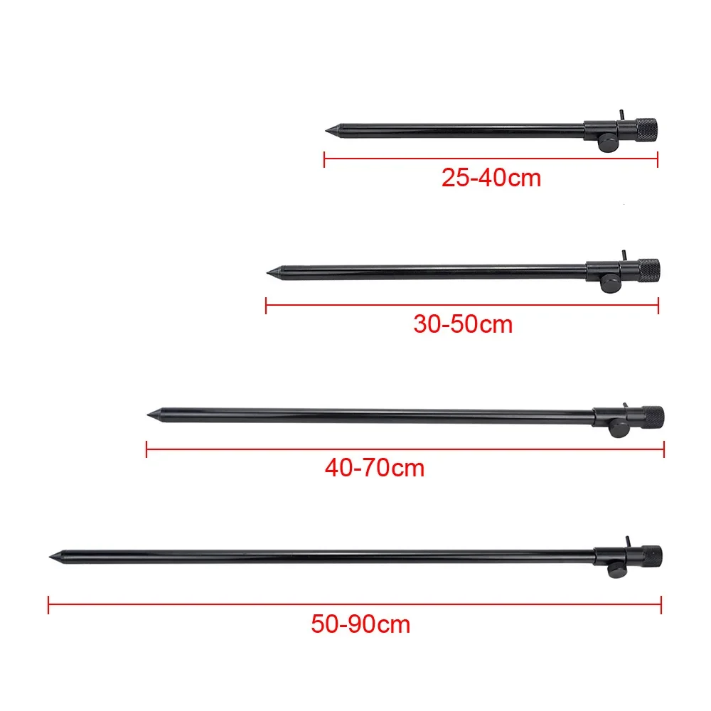 Hirisi Palo de banco de aluminio para pesca de carpa - imagen 2