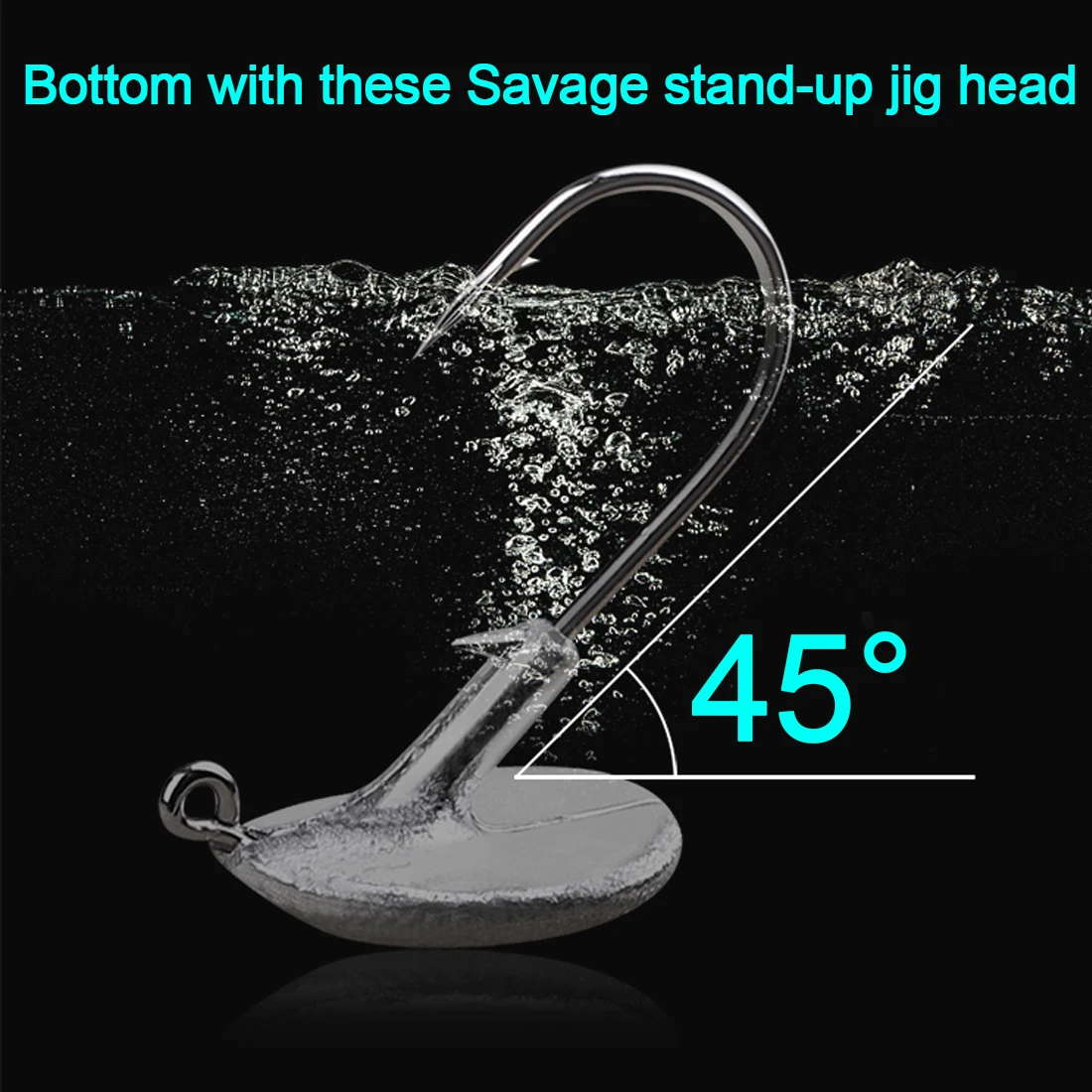 FishTrip-Cabeza de plantilla de pie, señuelo suave, anzuelos de cabeza para Walleyes, Saugers, perca, lubina y Lucio - imagen 3