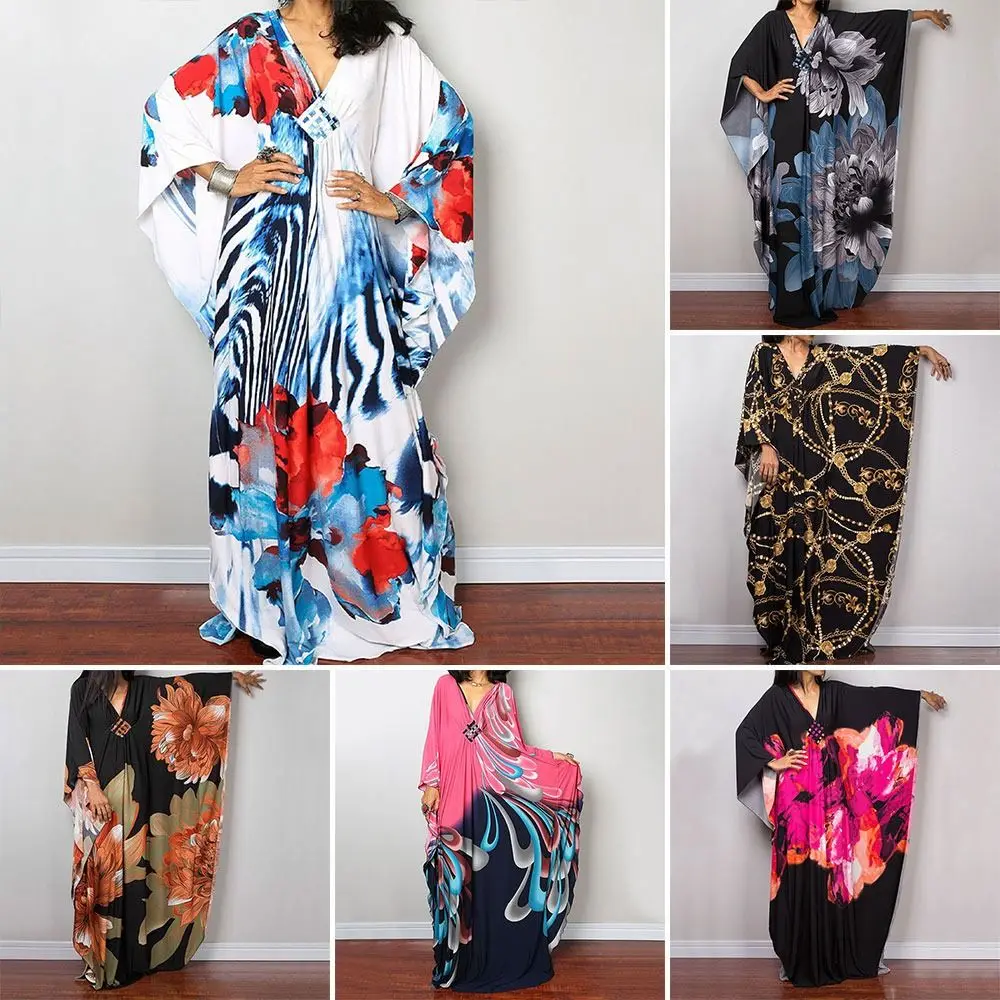 Maxi vestido largo de verano protector solar bata suelta Casual traje de baño cubrir vestido de vacaciones traje de baño ropa de playa camisa para mujer - imagen 5