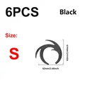 6PCS S Black