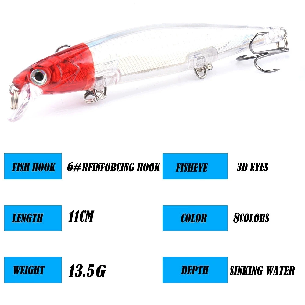 Jerkbait Lucio Señuelo Hundido con Láser 11cm – Cebo Duro Pesca - imagen 3