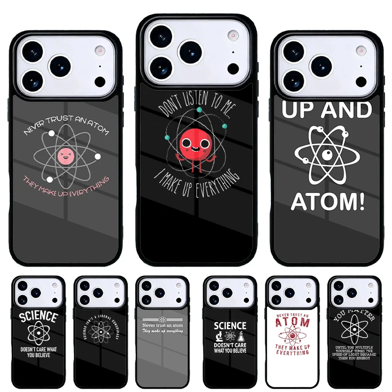 Funda iPhone diseño átomos química – Carcasa trasera Pro Max