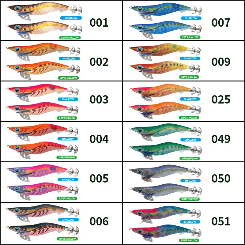 Japón YAMASHITA SUPER SHALLOW Calamar HOOK Serie K # 3.5 19.5g/20g 6s/m 8s/m fregadero reflejo de luz UV calamar madera camarones señuelo cebo - imagen 2