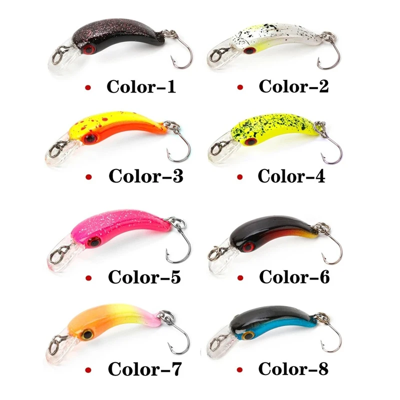8 Uds Mini Minnow Wobblers pez Popper aparejos de lubina Señuelos de pesca Crankbait cebo de plástico duro - imagen 5