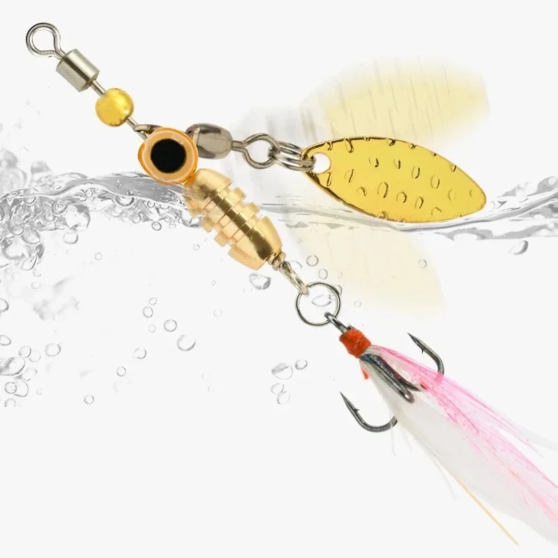 MUKUN-señuelo de pesca de Metal con cuchara giratoria, 3,5g/5g, cuchara de lentejuelas, cebos para lubina, trucha, perca, Lucio, aparejos de pesca giratorios, 1 Uds.