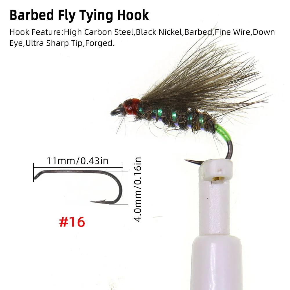 Wifreo Moscas secas CDC Mayfly con púas para trucha - imagen 3