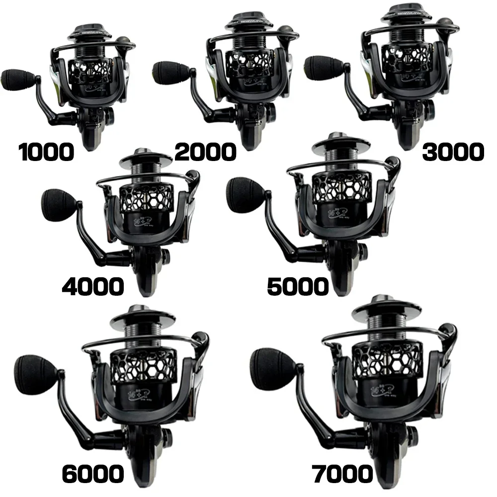 Carrete giratorio de Metal profundo para pesca en agua salada, accesorio de arrastre máximo de 12kg, 5,5: 1/4, 7:1, calidad Premium, GTA1000-7000Series - imagen 5