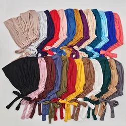 Gorro interior ajustable de Modal suave, Hijab interior musulmán de algodón, pañuelo elástico para la cabeza, gorro islámico debajo del Hijab, envolturas para la cabeza para mujer