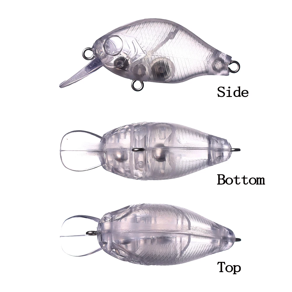 Chan'sHuang-señuelo de pesca Artificial, 20 piezas, sin pintar, en blanco, 5,5 cm, 6,5g - imagen 3