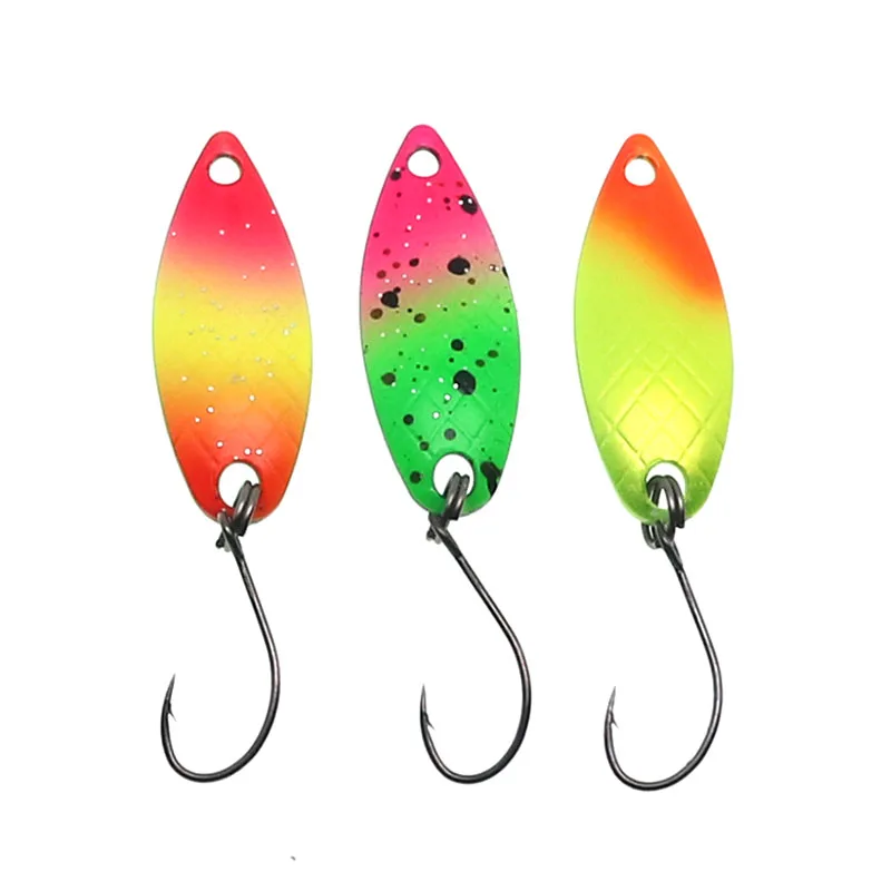 HISTOLURE-señuelo de pesca con cuchara para trucha de latón, 30mm, 1,6g, cebo Artificial con anzuelos afilados, cuchara para lubina, aparejos Pecsa - imagen 4