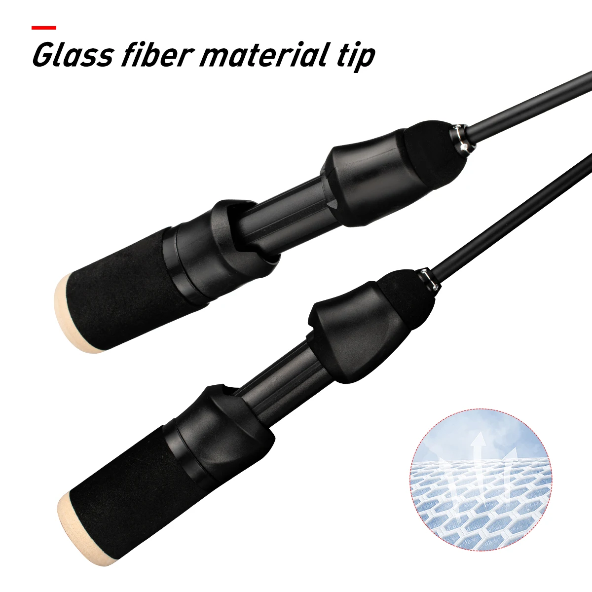 JOHNCOO 50cm Ice Fishing Rod M/ML/MH Power Mini Portable Telescopic Rod For Ice Fishing, Fishing Tackle - imagen 4