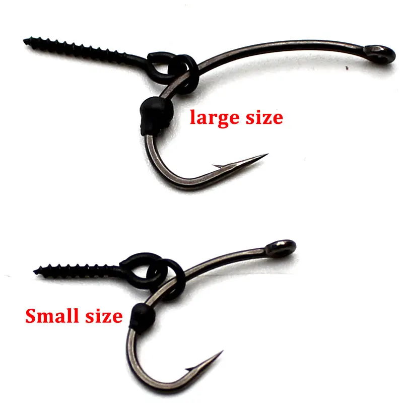 10 Uds. Anzuelo de pesca de carpa, cuentas de gancho de conexión, alineador de línea D-rig giratorio listo, aparejos para el cabello, método de aparejo Zig, accesorios de alimentador, aparejos - imagen 4