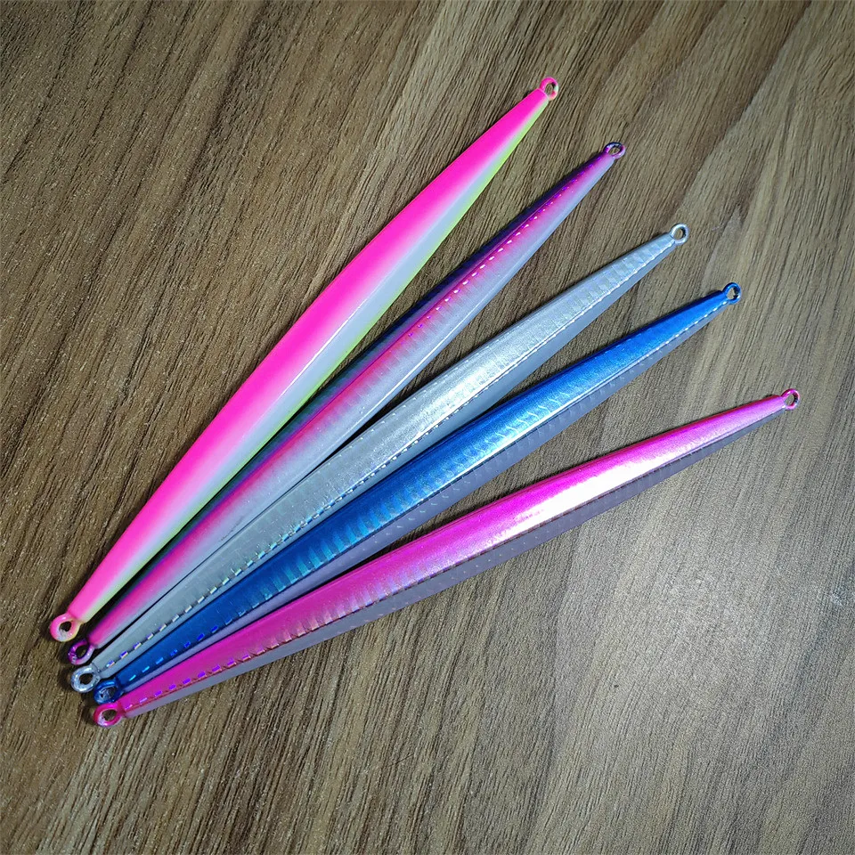 60g 80g 160g 200g 250g 300g plantilla de Metal de aguas profundas pesca Jigbait cuchara cebos Jig señuelo lápiz aparejos de pesca de hundimiento rápido - imagen 3