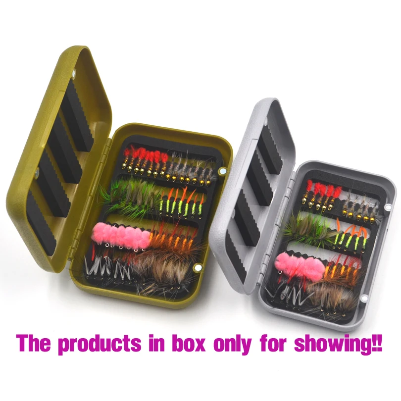 MNFT 1 Uds ABS espuma de plástico pesca con mosca moscas señuelo caja atado de moscas insecto Artificial cebo gancho cajas accesorios para peces L S - imagen 5