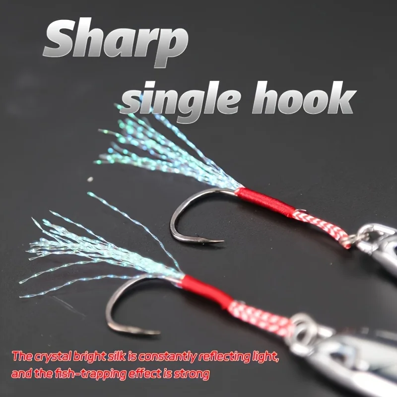 Juego de Señuelos de Pesca con cuchara de plantilla fundida de Metal, 2 uds., para lubina, trucha, agua salada, cebo duro para curricán, 15g, 20g, 30g, 40g - imagen 3