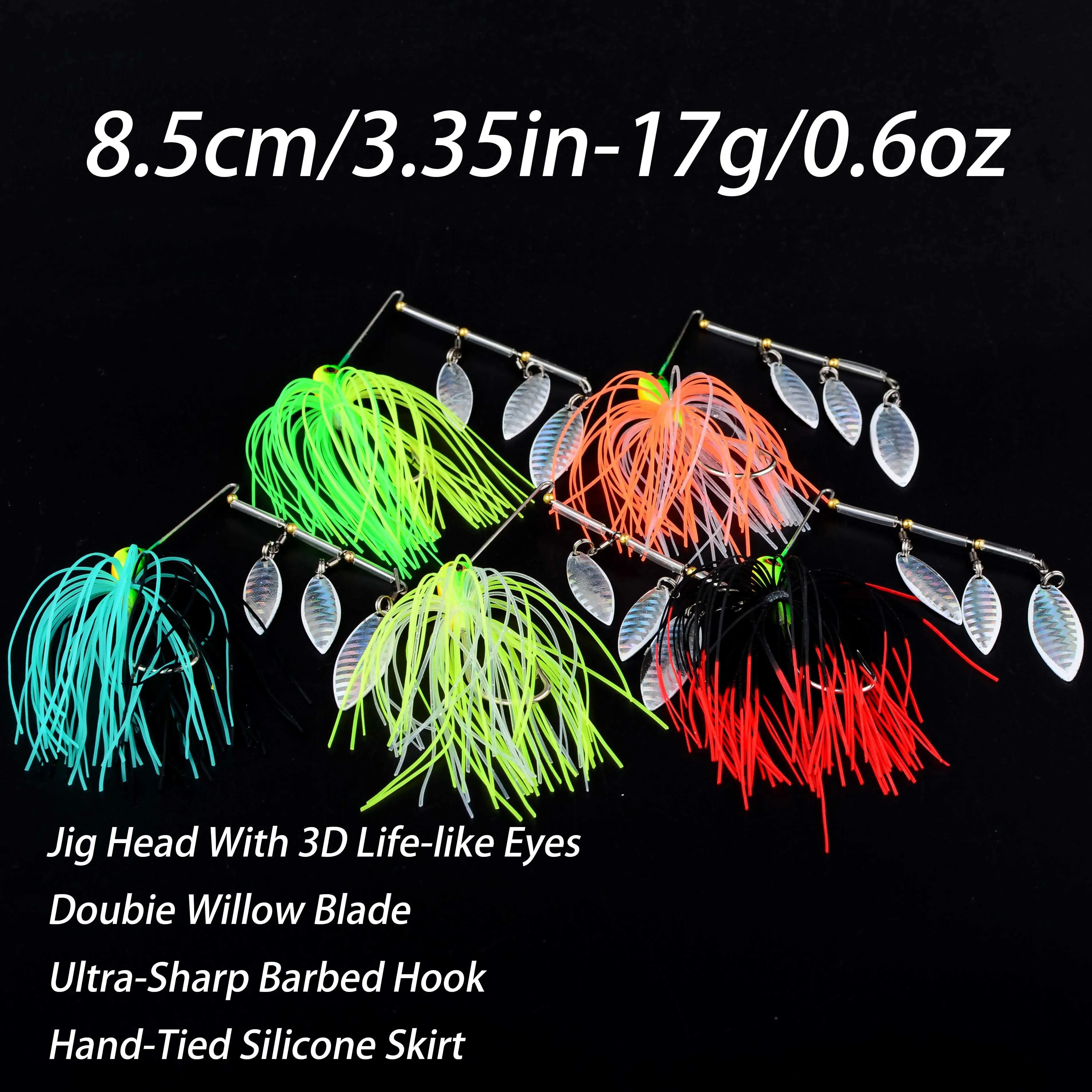 5 uds cebo giratorio Bass jig Chatter cebo señuelo de pesca chatterbait Kit de pesca Wobblers para aparejos de pesca de lubina - imagen 2