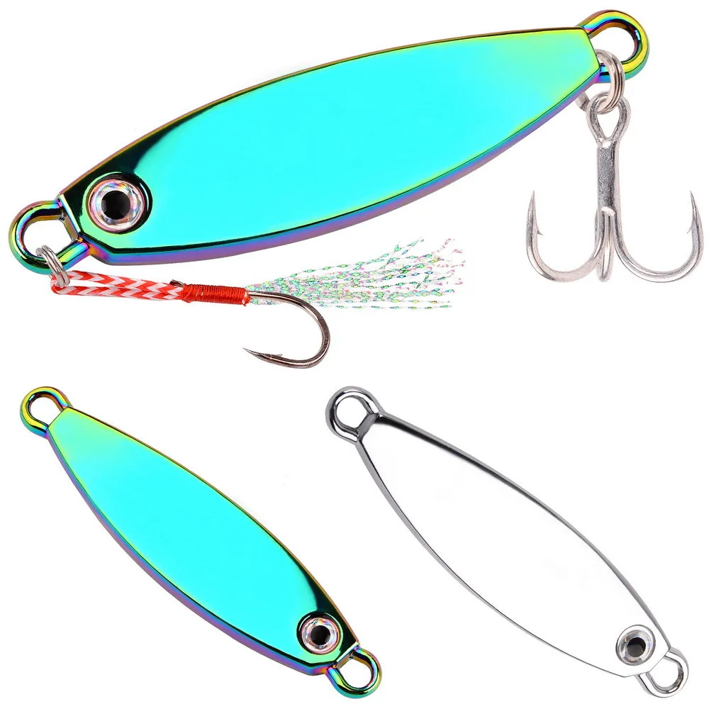 1 Uds cebo de calamar gota lenta Micro plantilla de Metal fundido 5G 7G 10G 15G 20G 30G Micro plantilla Shore Casting Jigging cuchara JIG de agua salada - imagen 3
