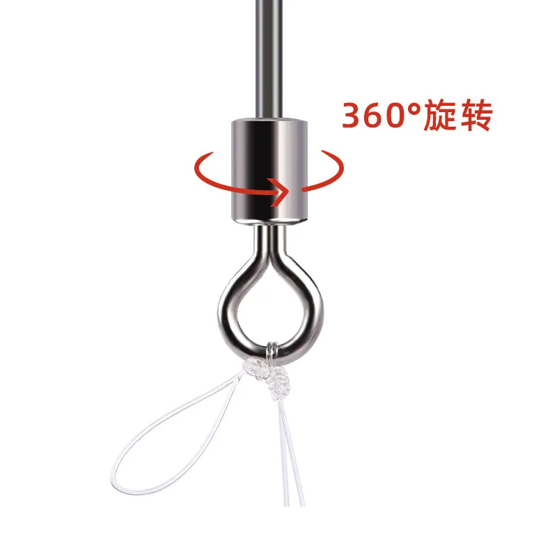 WATERBOY 20 piezas tubo de funda de plomo de Metal giratorio de doble cabezal cerrado línea principal finamente procesada conector de sublínea pesca de plomo rápido - imagen 3