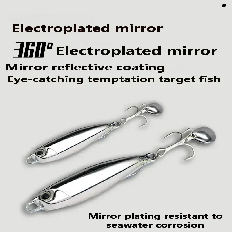 Señuelo metálico con placa galvanizada y aros afilados para pesca - imagen 5