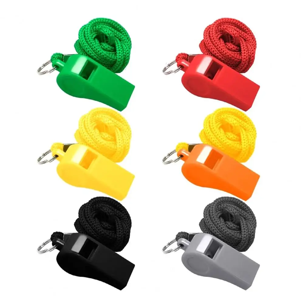Silbatos de entrenamiento ruidosos con cordones, silbatos de guisante para árbitro de baloncesto y fútbol, para entrenadores, silbato de supervivencia de emergencia, 10 Uds. - imagen 4