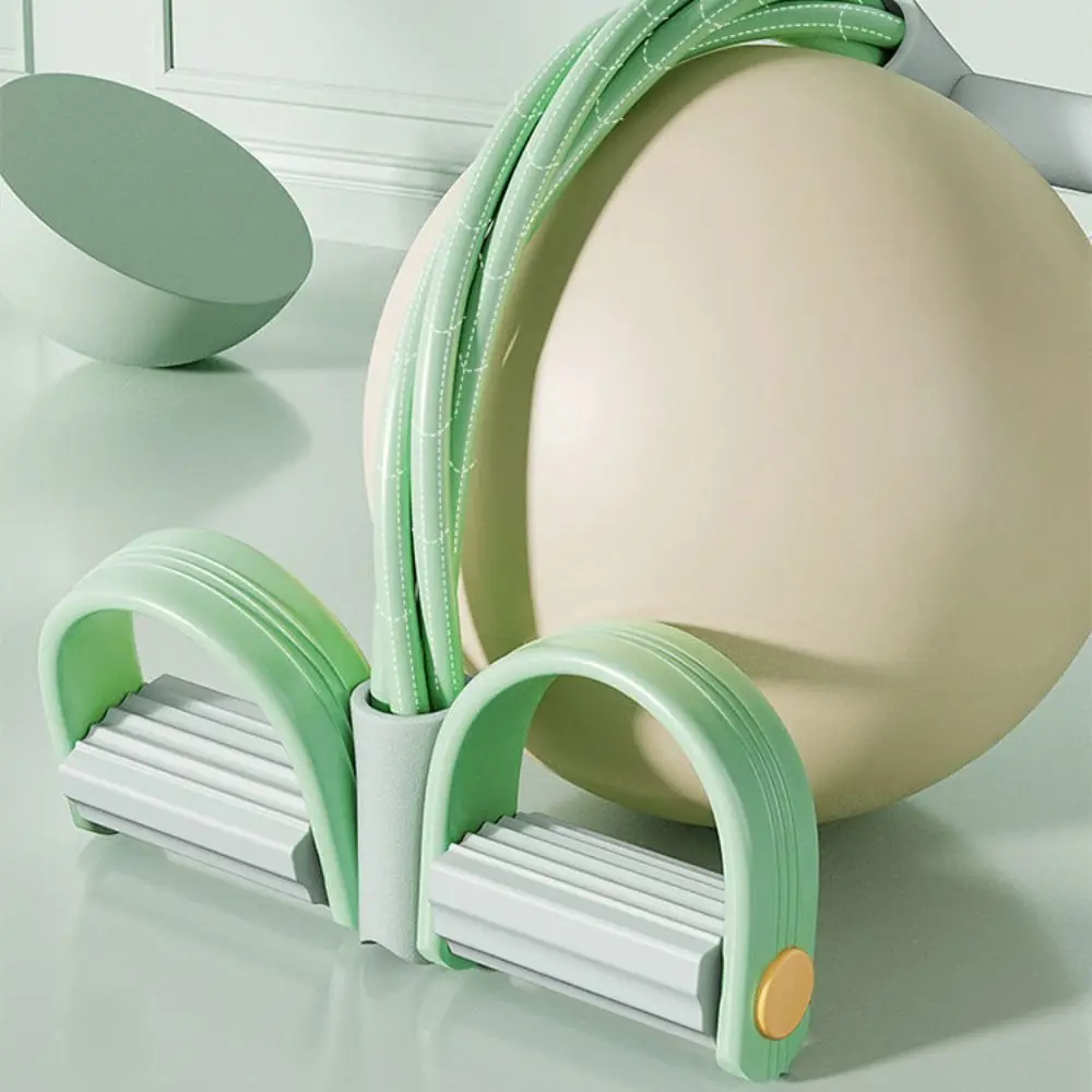 Extractor de Pedal de Yoga de 4 tubos, ejercitador Abdominal de goma duradero, banda de resistencia, cuerda de tracción elástica gruesa, cintura - imagen 2