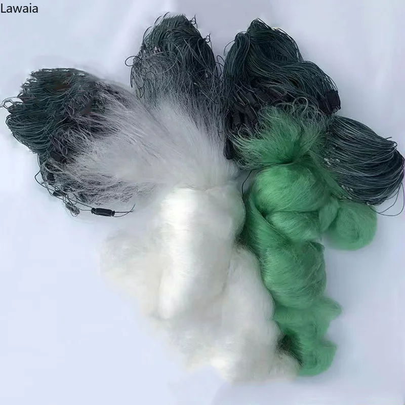 Lawaia Red de pesca de 3 capas, Red de enmalle de seda blanca, Red, Herramientas de aparejos de pesca al aire libre, 1,5 m, 3M de alto - imagen 3