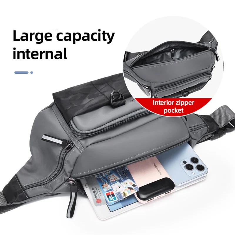 Riñonera de pesca para hombre, mochila táctica para senderismo, correr al aire libre, ciclismo, bolsa de aparejo multibolsillo, bolsas de pecho para caza deportiva - imagen 5