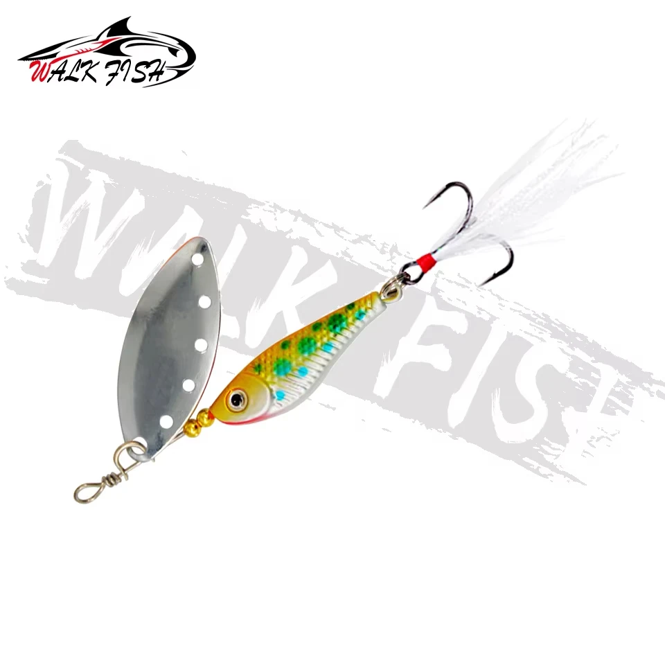 WALK FISH 1 Uds. 16,5g VIB giratorio venta al por mayor compuesto giratorio lentejuelas plumas en forma de pez plomo cebo para peces equipo de pesca Metal - imagen 2