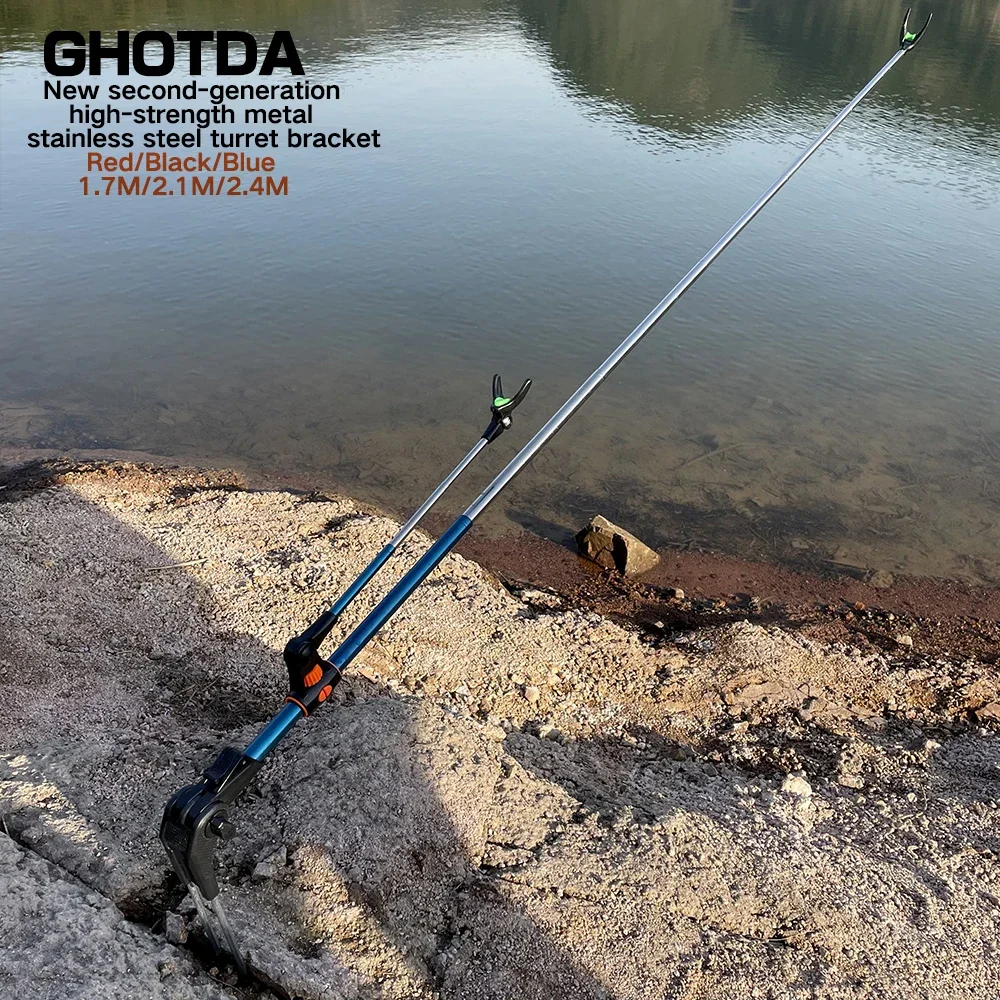 Soporte de caña de pescar de ajuste multiángulo, Base de acero inoxidable, soporte de caña de pescar de playa de mar, herramienta de Pesca de orilla