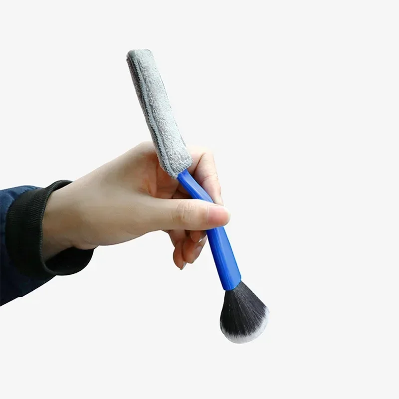 1 Uds cepillo para el cuidado de la guitarra cepillo de eliminación de polvo para limpieza de diapasón de cuerdas, accesorio para instrumentos musicales de doble cabezal - imagen 4