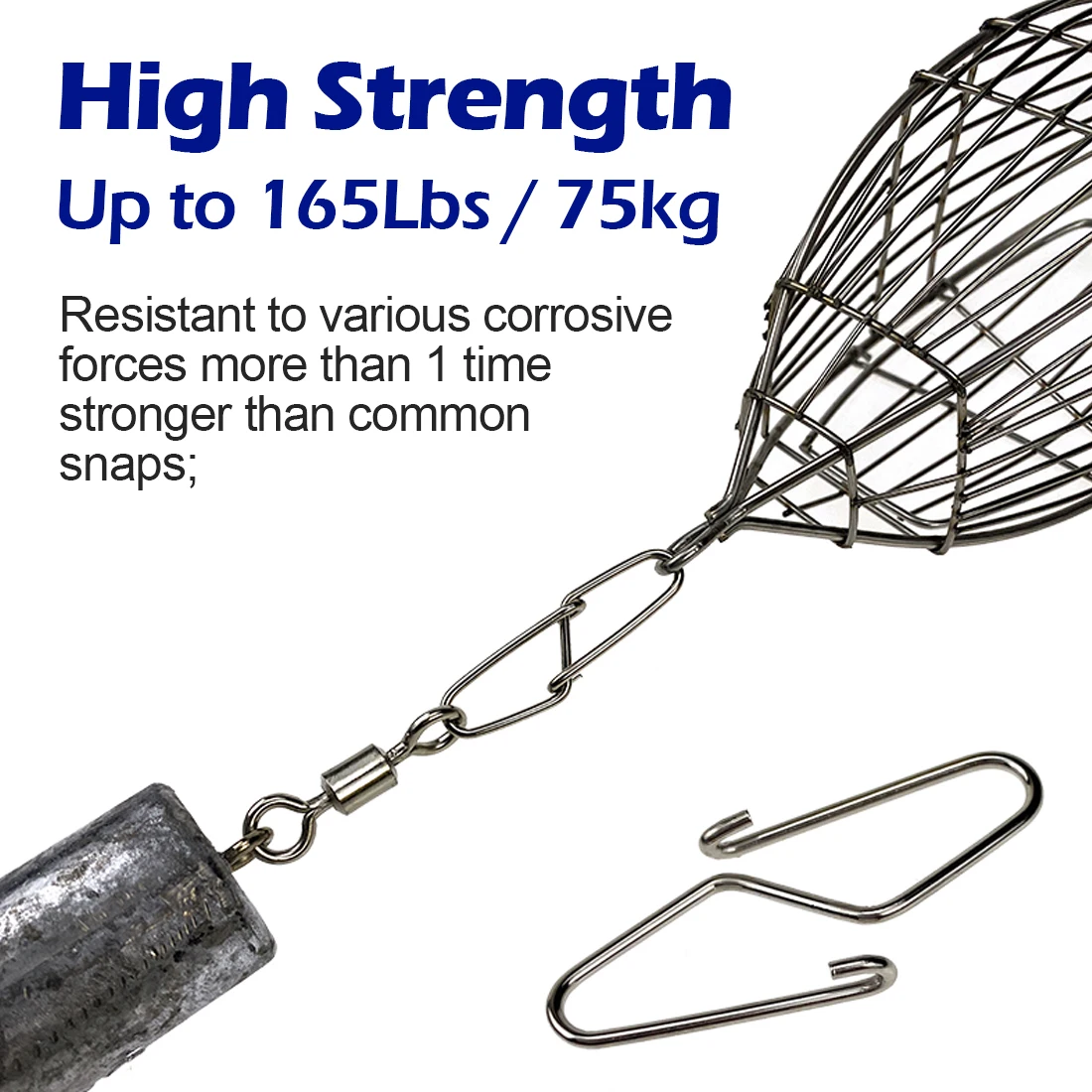 9KM 50 Uds pesca Snap Duo Lock Link cambio rápido pesca Crankbait Clips rápido Snap pesca señuelo conector inoxidable - imagen 5