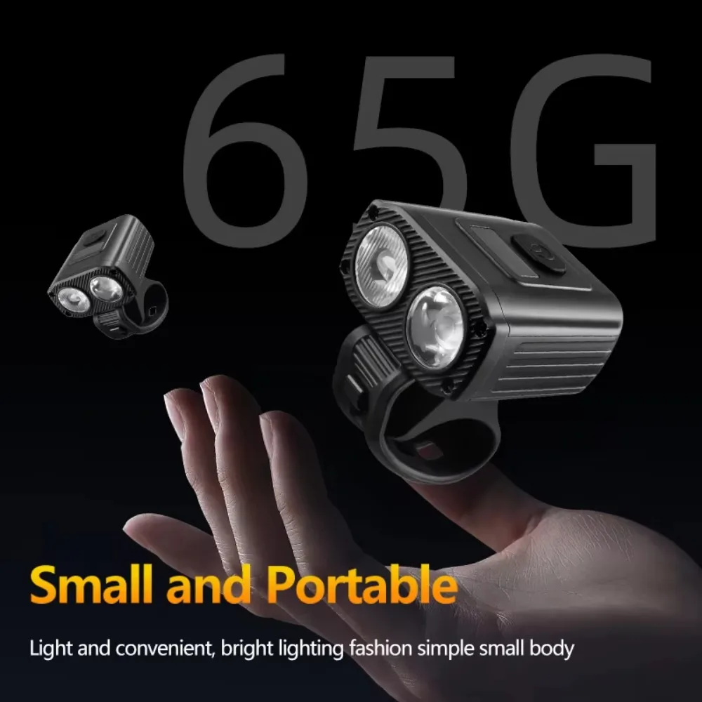 Selección de modos de iluminación en el faro LED recargable para bicicleta