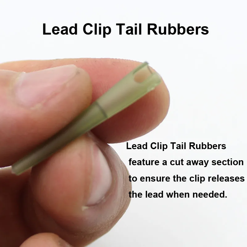 Mini fundas antienredos para pesca de carpa, 20 piezas, conectar con anzuelo de pesca, funda de gancho de cambio rápido de goma verde para pesca de carpa - imagen 3