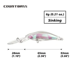 Countbass Wobbler blanco 3D – Señuelo duro para depredadores