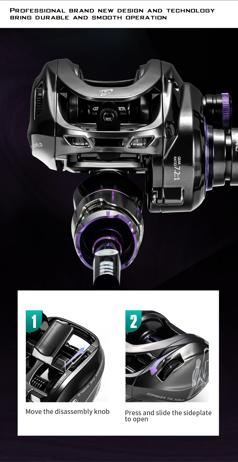 Experimente un control sin problemas con el diseño innovador y la tecnología de este carrete profesional de cebas