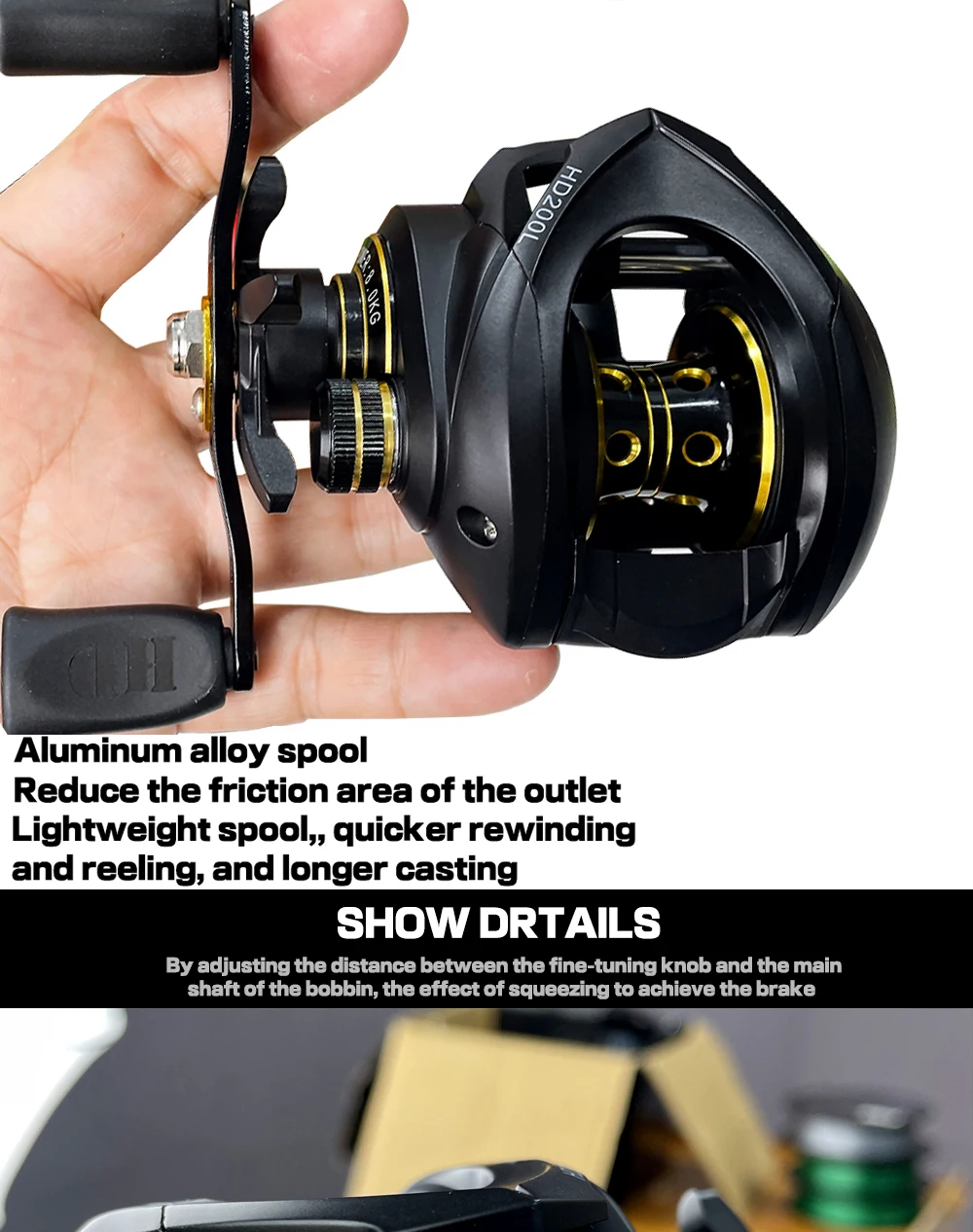 Experimentar precisión y rendimiento con este carrete de pesca de alta calidad